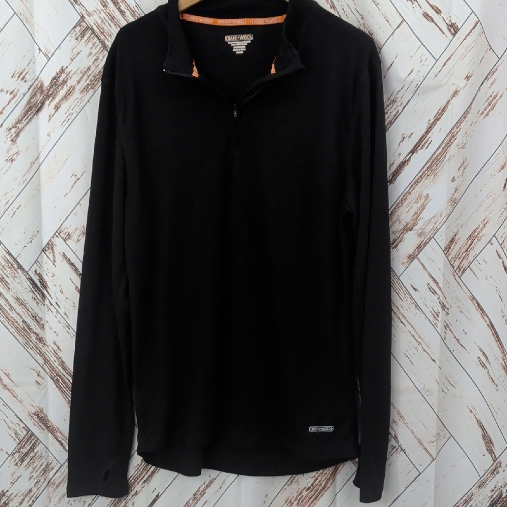 Omni‎ Wool Quarter Zip Wool Blend Shirt